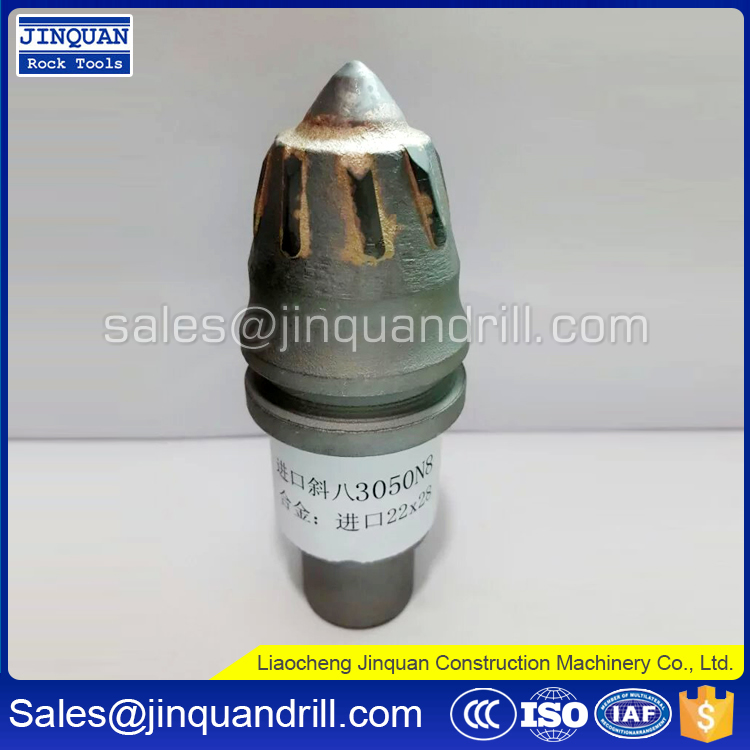 Engineering Construction Foundation Drilling Bullet Teeth Round Shank Conical Cutter Bits Pick Holders