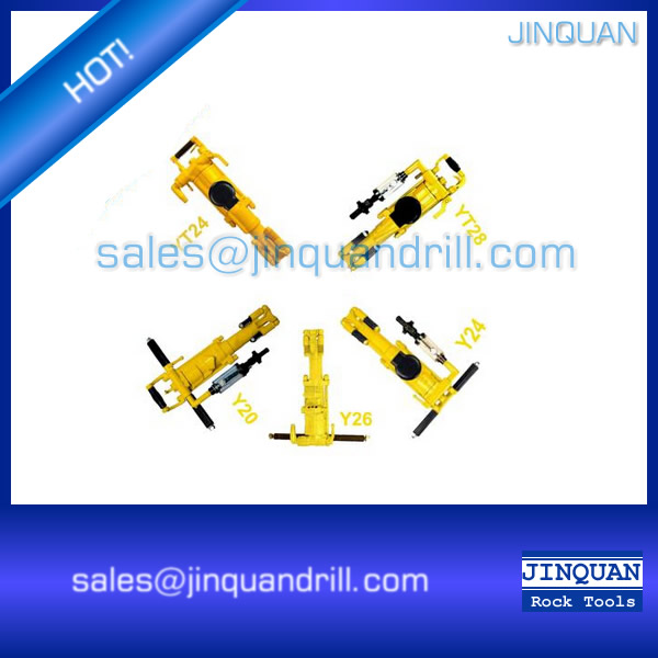 Jinquan Y19A YO20 Y24 Y26 YT27 YT28 YT29A YT24 YT26 YSP45 YN27C Pneumatic Rock Drill Jack Hammers